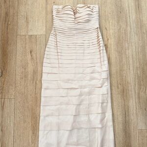 Calvin Klein Strapless Cream Dress size-6